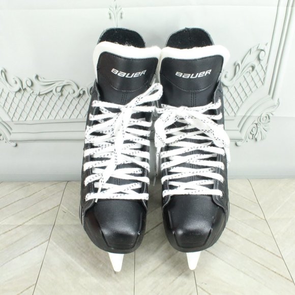 Bauer Supreme Enforcer Black Leather Lace Up Ice Hockey Skates Shoes Size 5 - Picture 5 of 9
